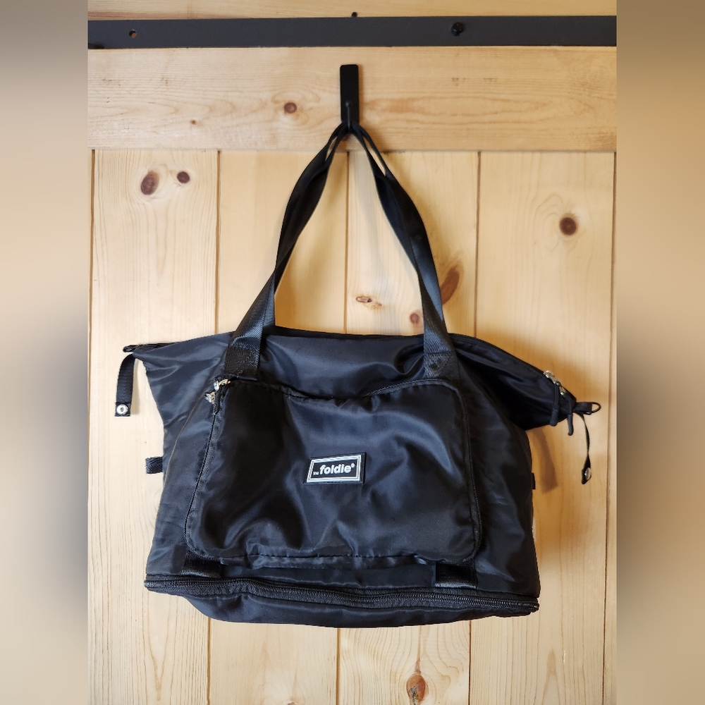 The Foldie Black Expandable Travel Bag NWOT